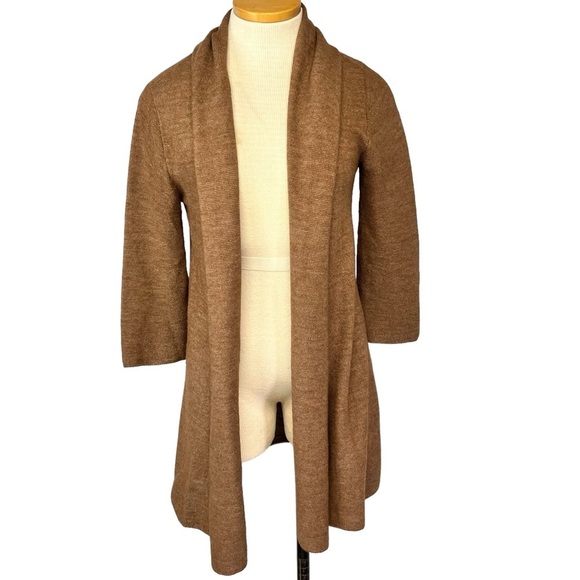 Peruvian Connection Alpaca and Silk Long Timeless Links Cardigan Womens Small - Picture 1 of 11